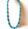 Retro Blue Long Necklace 113020