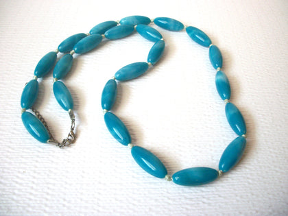 Retro Blue Long Necklace 113020