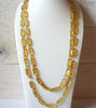 1950s Vintage Amber Gold Glass Necklace 52420