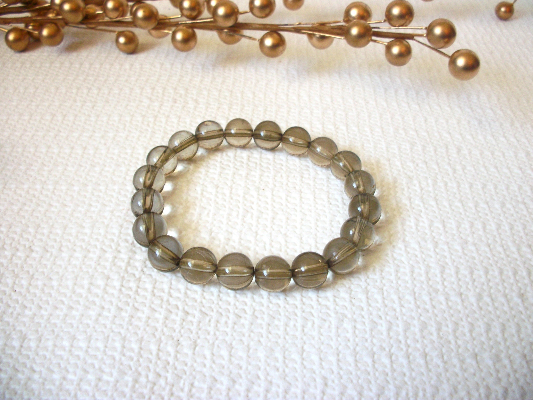 Hand Strung Smokey Gray Bracelet 42220