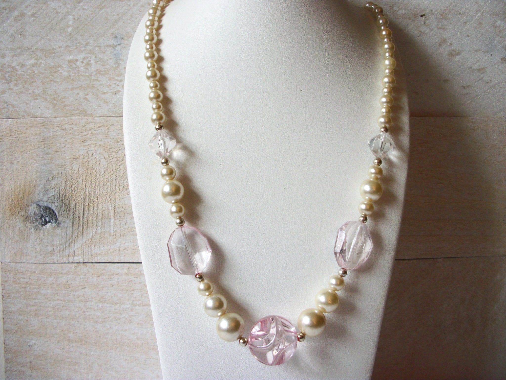 Retro Clear Pink Necklace 52520