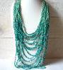 Massive Mint Green Turquoise Green Glass Necklace 52520