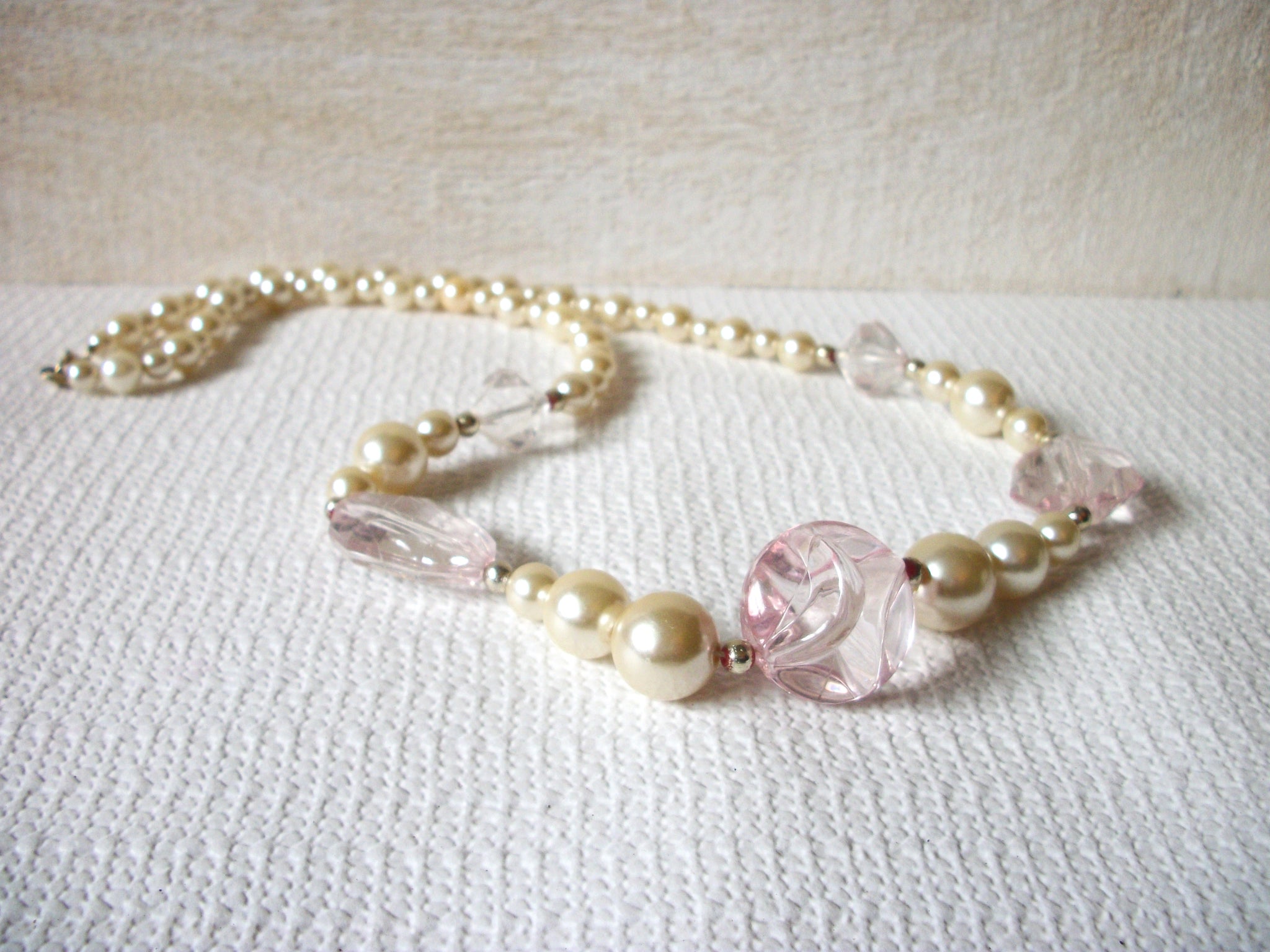 Retro Clear Pink Necklace 52520