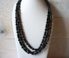Retro Black Lucite Necklace 52520