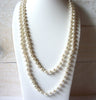 LR Stamped Vintage Glass Pearl Necklace 52320