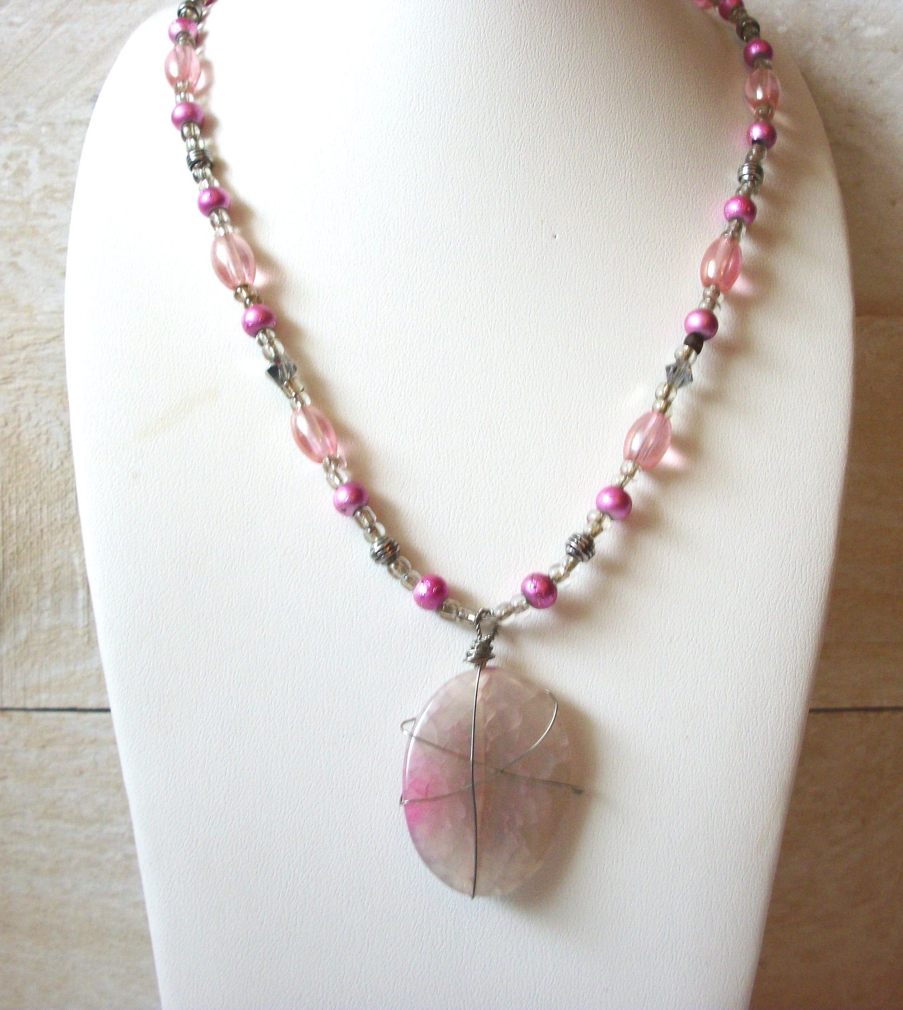 Retro Rose Quartz Necklace 52720