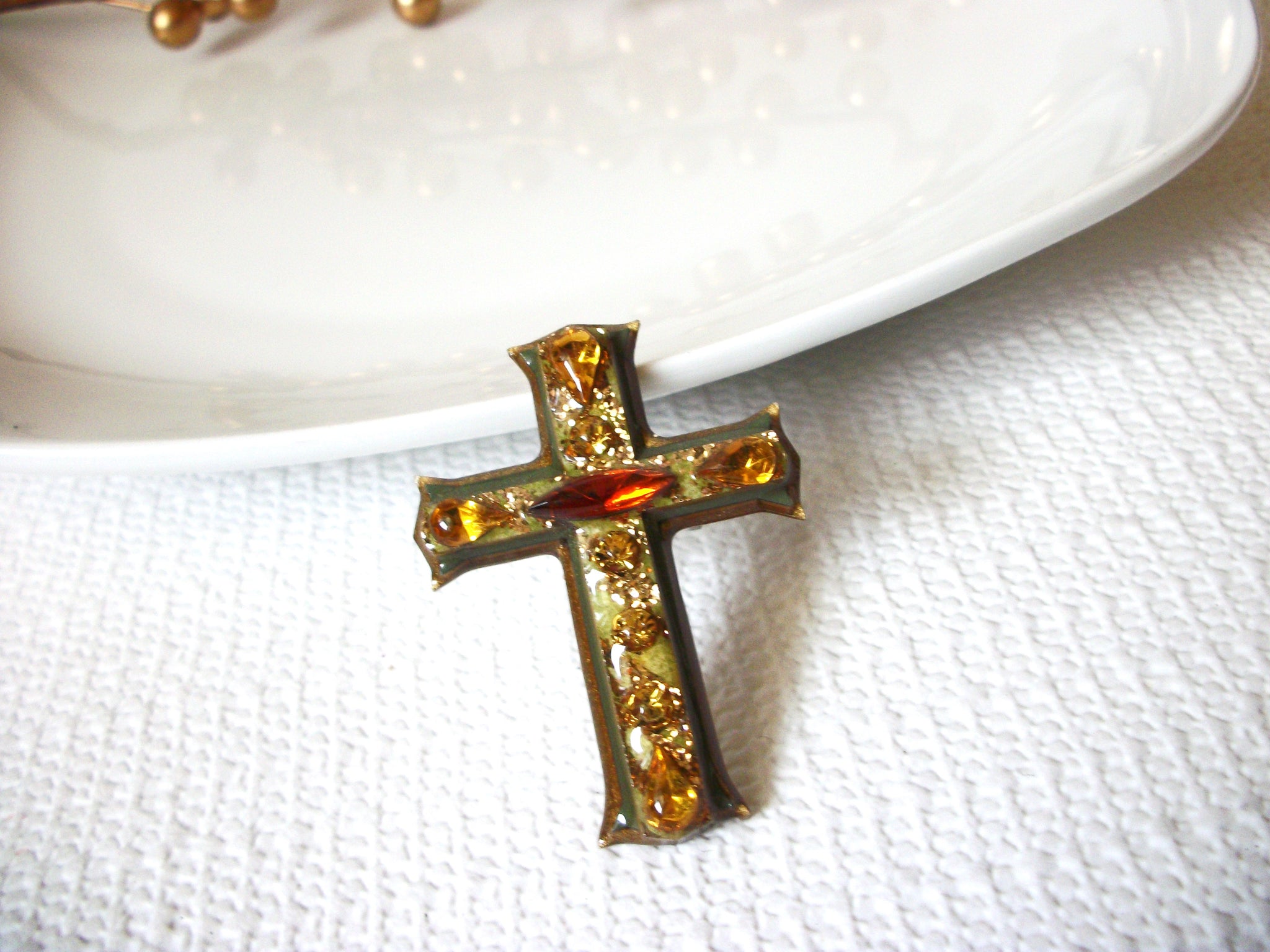 Rare Lucinda Bejeweled Cross Pins, Lucinda Pins 40120