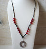 Vintage Red Black Necklace 52920