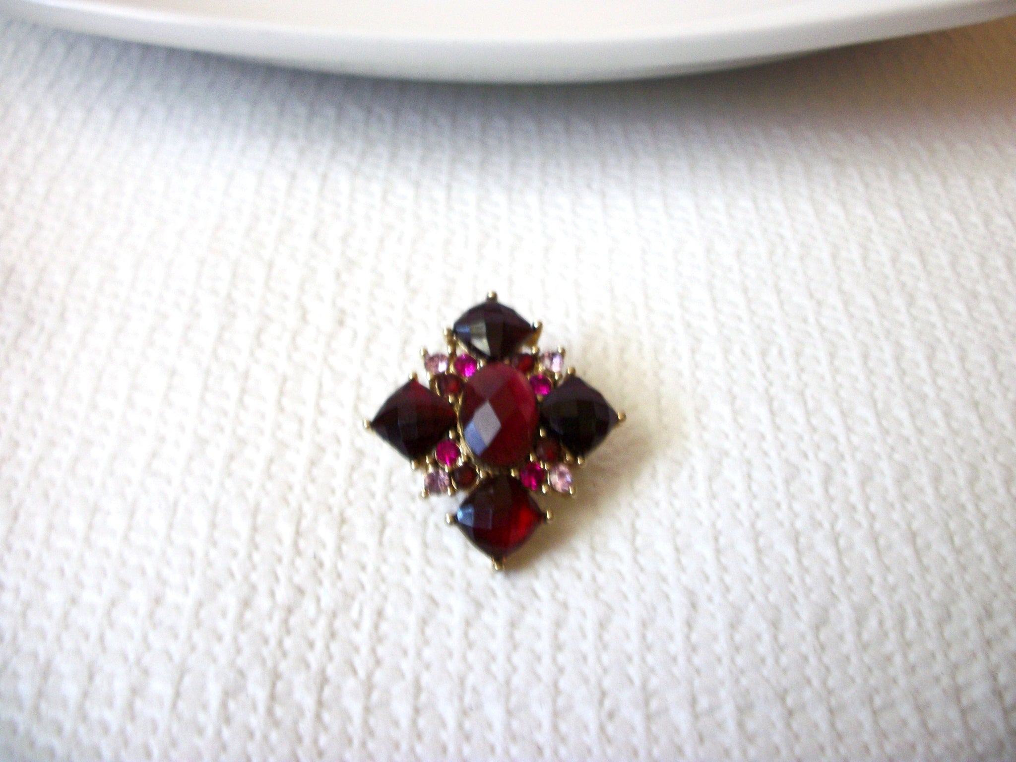 LC Stamped Rhinestones Smaller Brooch 40220