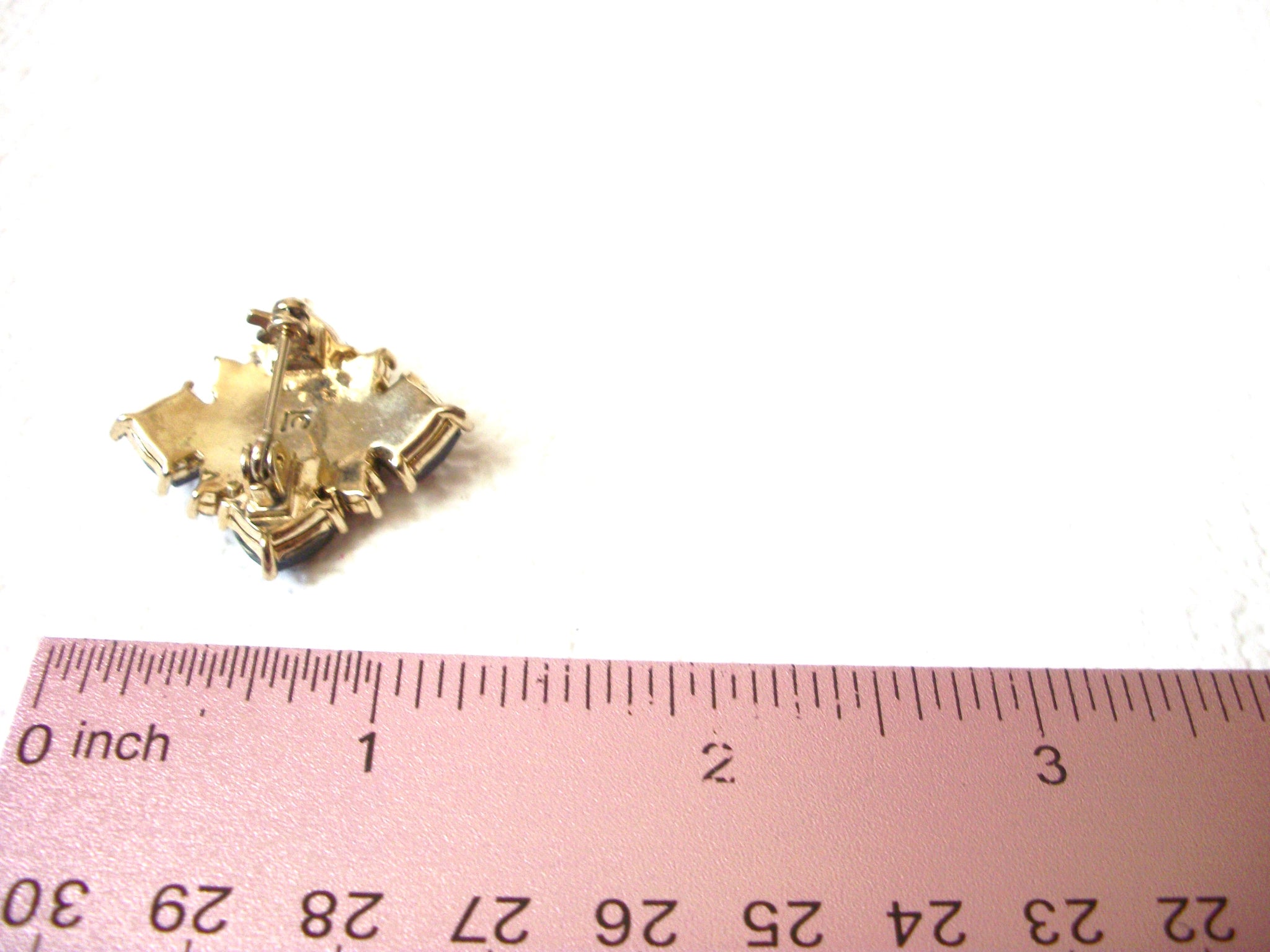 LC Stamped Rhinestones Smaller Brooch 40220