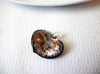Vintage Curved Italian Murano Glass Heart Pendant 40220