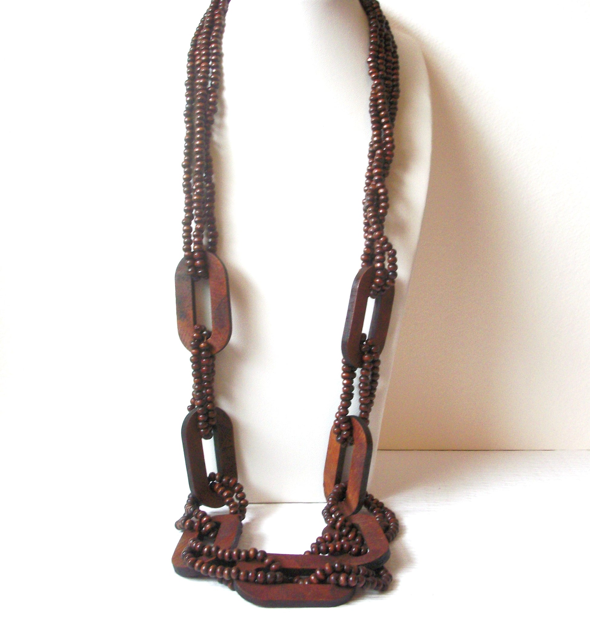 Bohemian Long Wood Necklace 120120