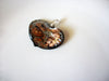 Vintage Curved Italian Murano Glass Heart Pendant 40220
