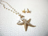 Retro Starfish Necklace Earrings 120320