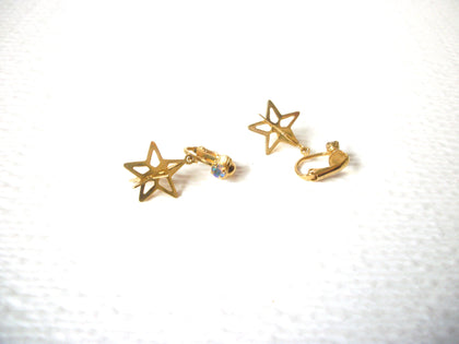 Vintage AB Crystal Star Stud Earrings 120320