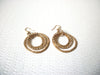 Retro Matte Gold Toned Rhinestone Dangle Earrings 120320
