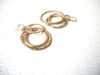 Retro Matte Gold Toned Rhinestone Dangle Earrings 120320
