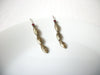 Vintage 1940s Brass Red Rhinestone Earrings 120420