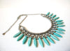 Vintage Southwestern Stone Spear Rhinestone Statement Necklace 120420