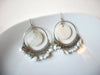 Vintage Gypsy Mother Of Pearl Shell Earrings 40420