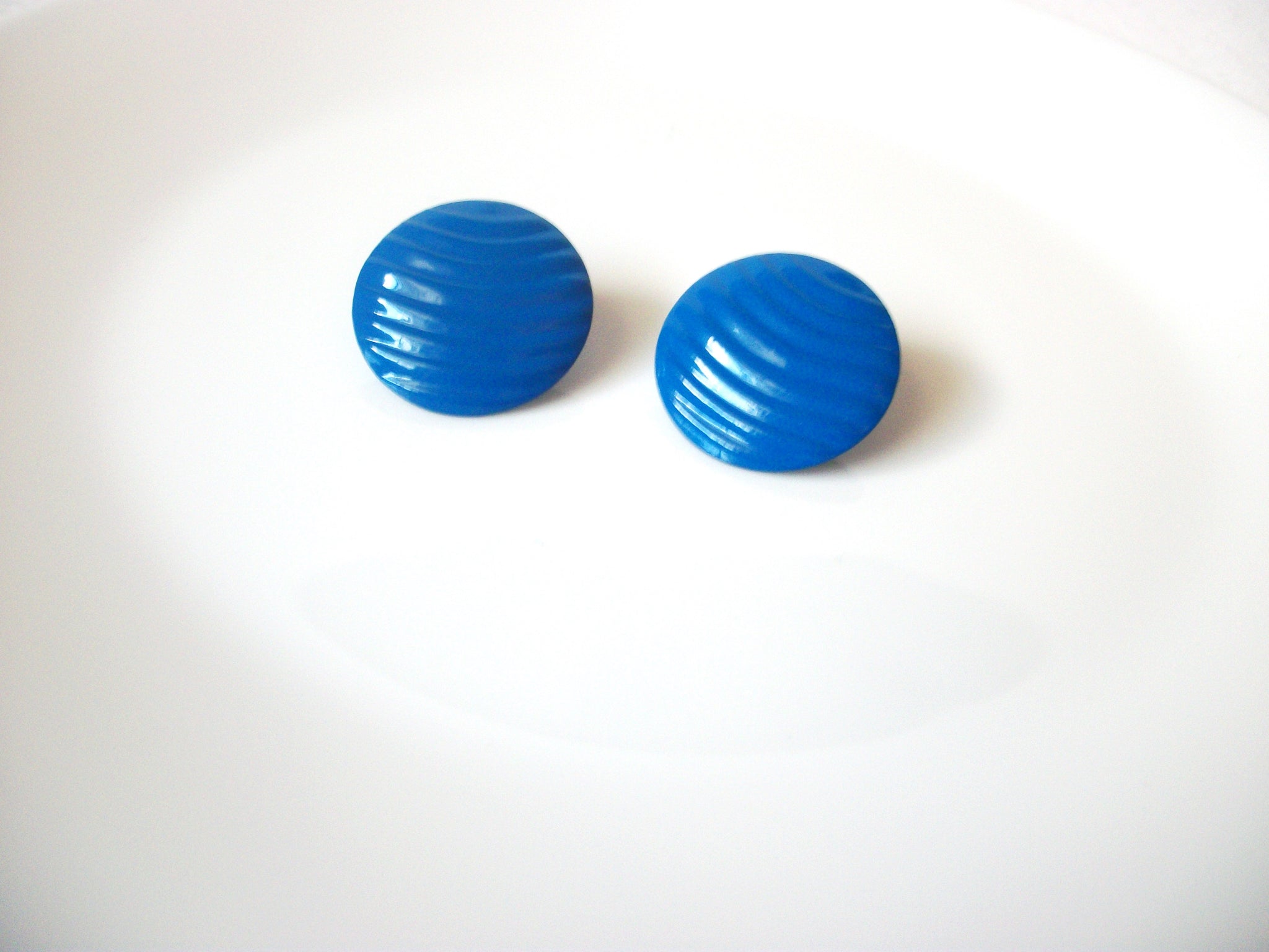 Retro Blue Metal Earrings 120520