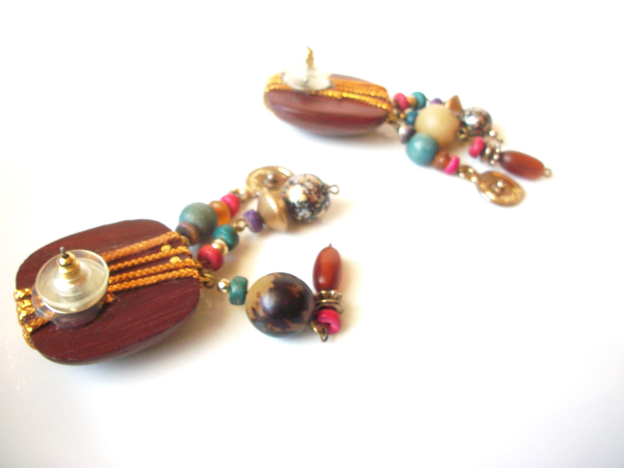 Chunky Bohemian Rustic Dangle Earrings 120520