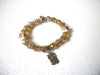 Gold Czech Glass Owl Bracelet 120620