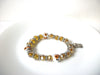 Gold Czech Glass Owl Bracelet 120620