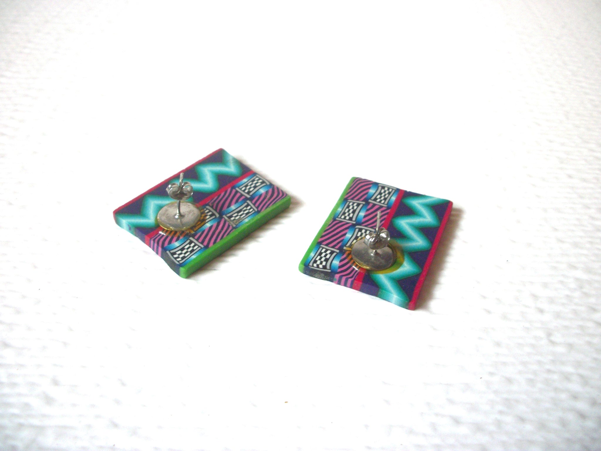Retro Colorful Southwestern Fimo Clay Earrings 120720