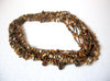 Agate Quartz Stone Tigers Eye Multi Strand Shorter Length Necklace 120720