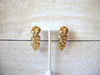 Vintage 1950s Gold Toned Leaf Earrings 60220