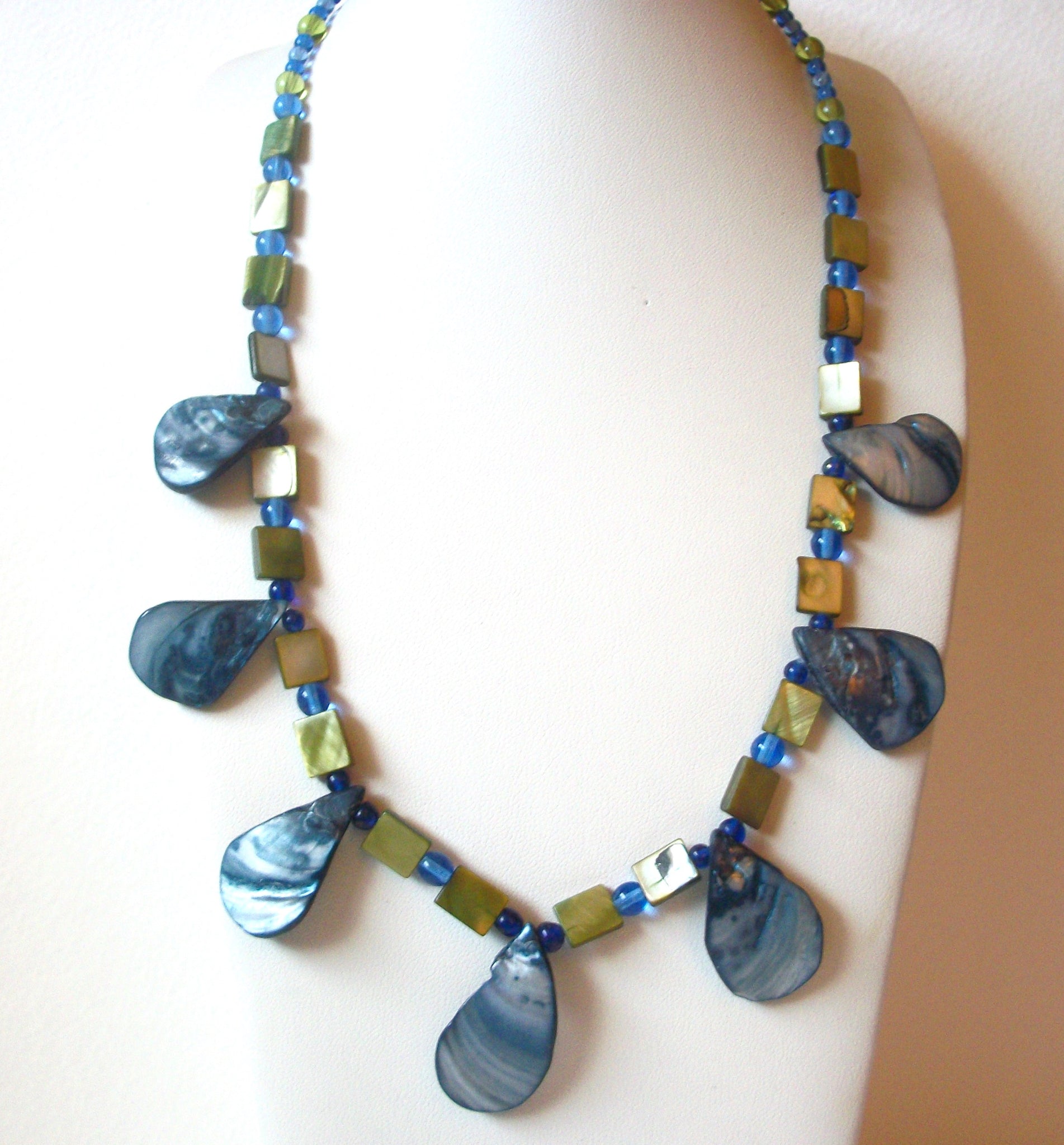 Organic Natural Shell Petal Necklace 120720