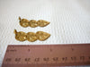 Vintage 1950s Gold Toned Leaf Earrings 60220