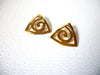 Retro Wide Chunky Gold Toned Modern Earrings 120720