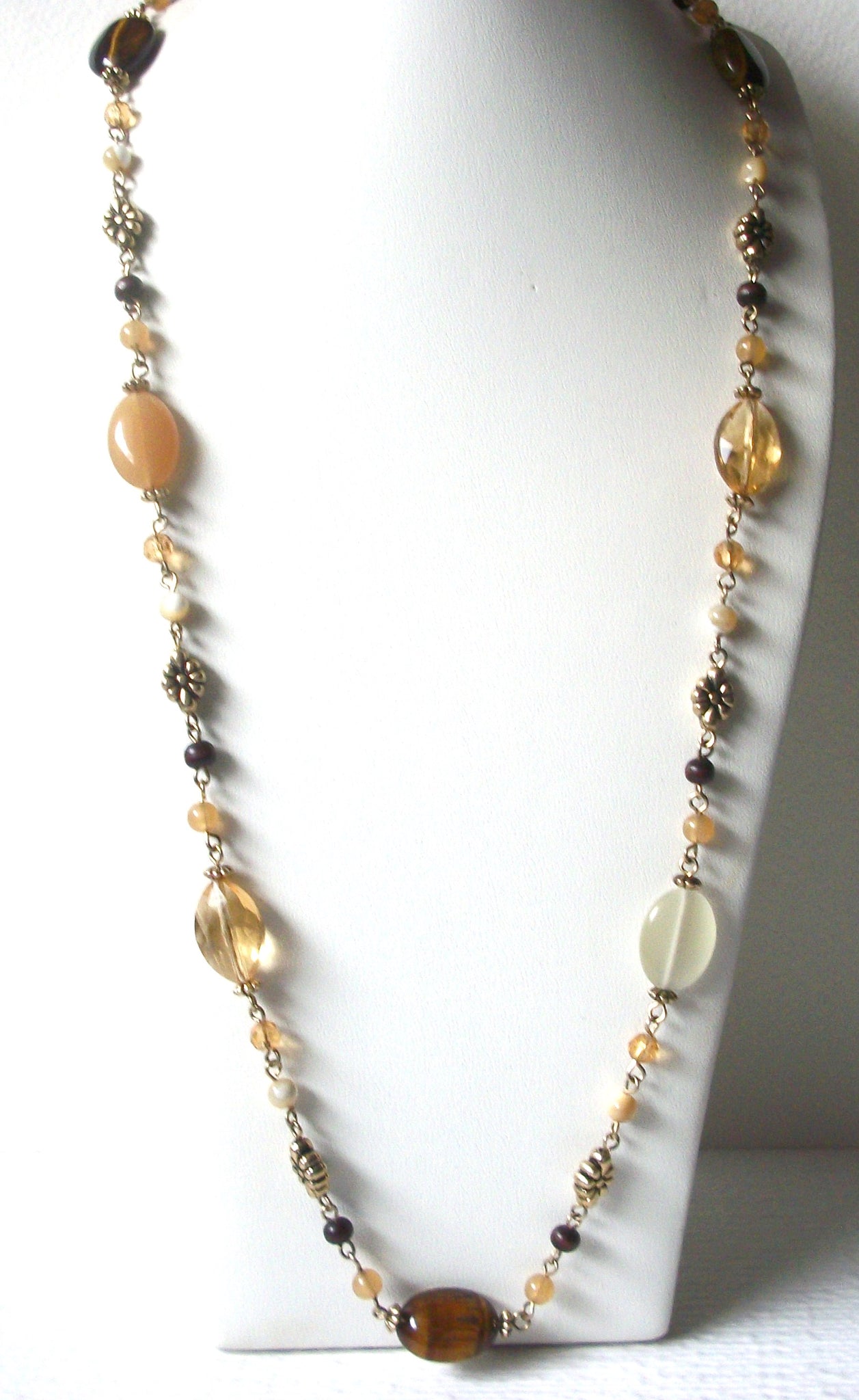 Vintage CHICO`s Stone Tigers Eye Necklace 120720