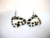 Vintage Wood Hand Painted Cat Earrings 40520