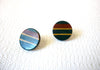 Vintage Hand Painted Wood Earrings 40520