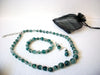 Hand Made Czech Glass Necklace Bracelet Earrings Set 121020
