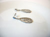 Blue Silver Rhinestone Dangle Earrings 120820