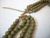 Vintage 1950s Olive Rhinestone Multi Strand Necklace 120920