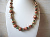 Vintage Glass Wood Necklace 60420