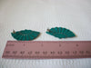 Retro Teal Green Fan Earrings 60420