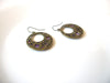 Bronze Purple Pink Dangle Earrings 1980 Hand Made 121020