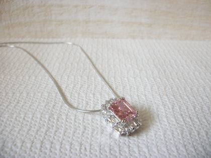 Retro Pink Rhinestone Necklace 60420
