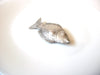 Vintage Larger Pewter Fish Brooch Pin 121020