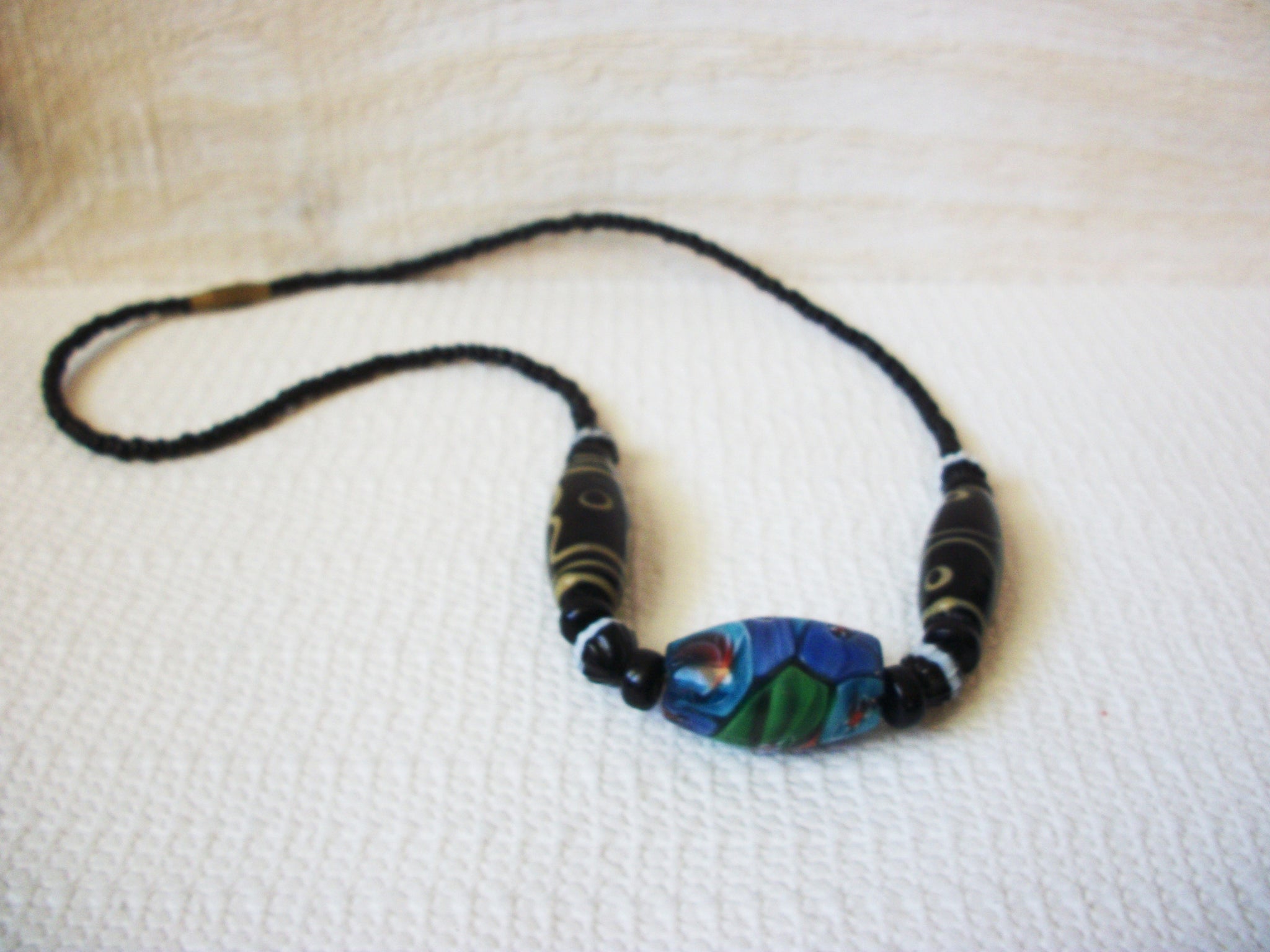 Vintage African Glass Necklace 60420