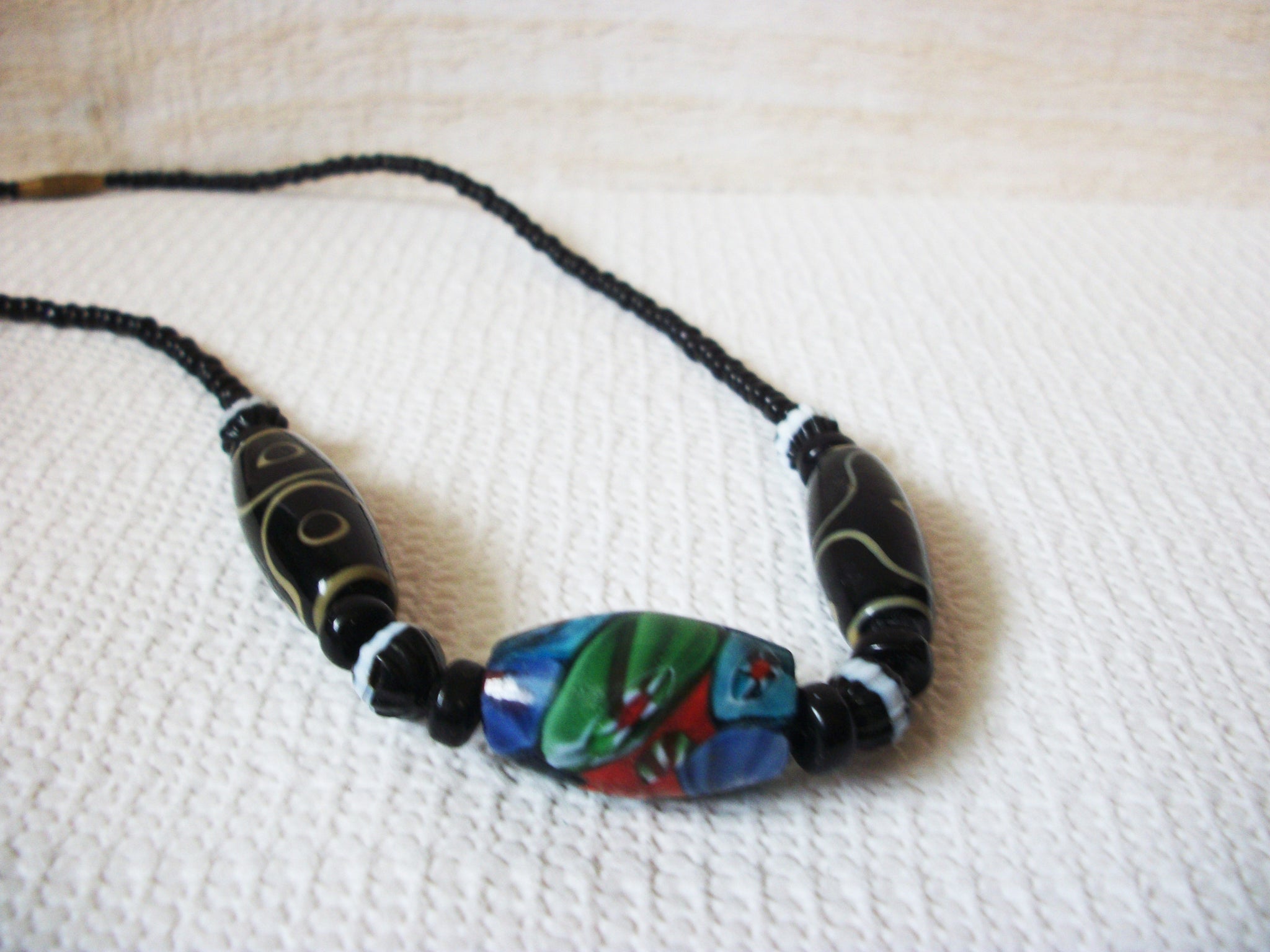 Vintage African Glass Necklace 60420