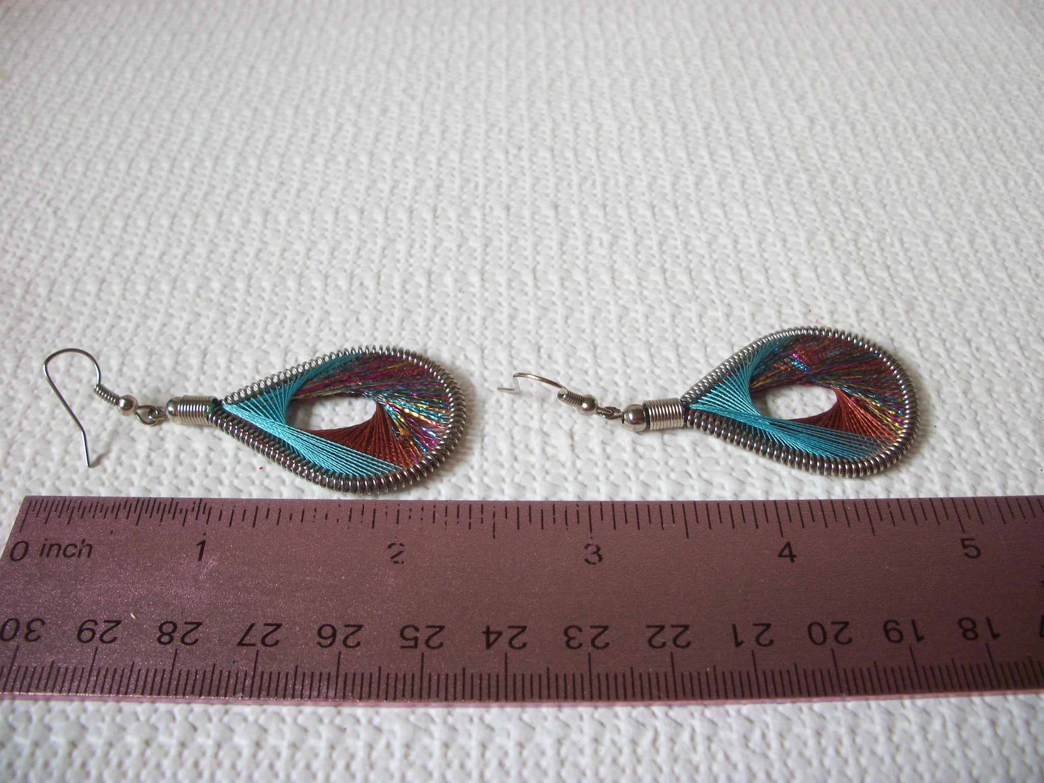Retro Rainbow Silk Earrings 60520