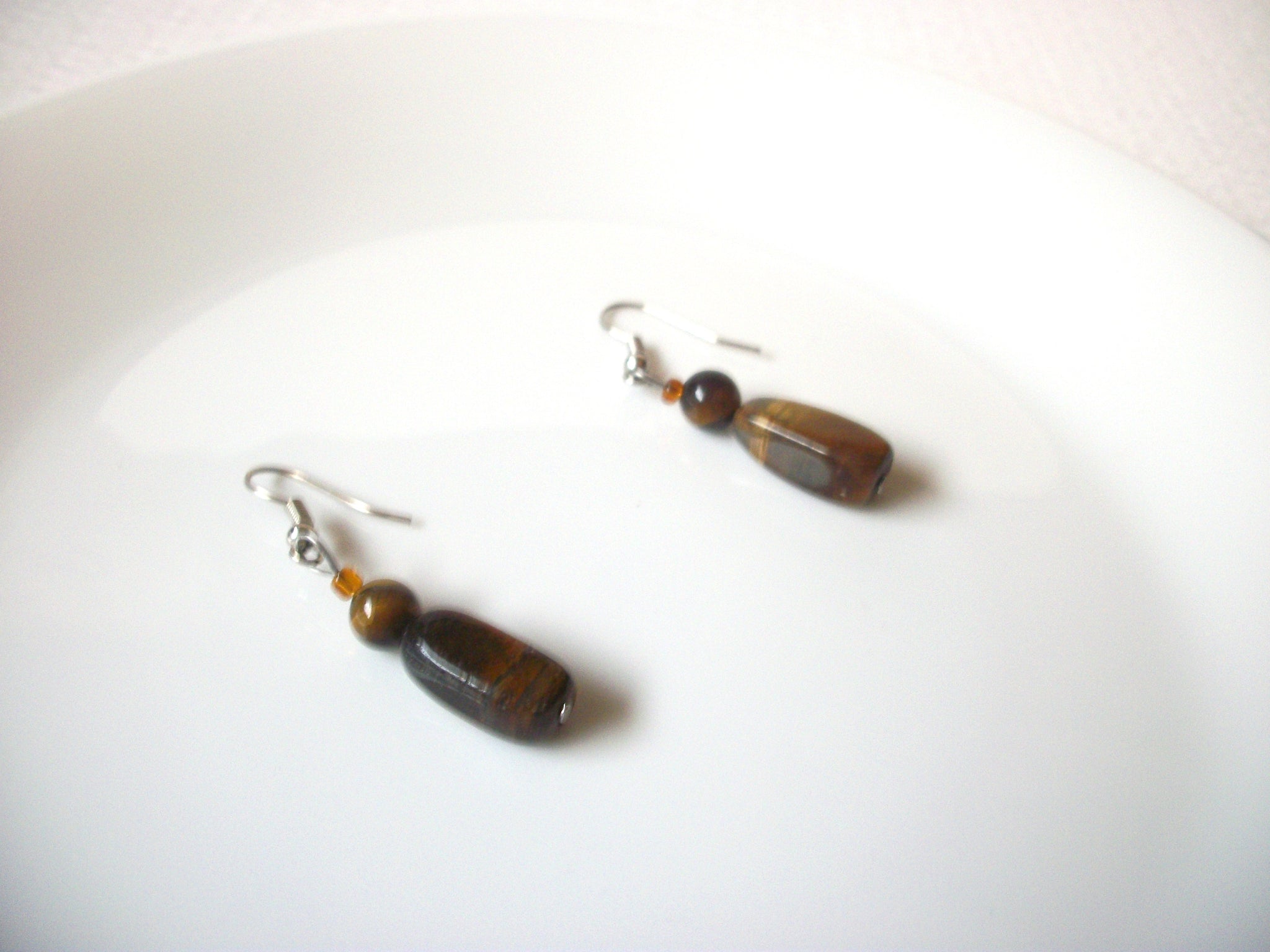 Hand Made Tigers Eye Earrings 121420