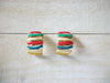 Retro Colorful Chunky Half Hoop Earrings 60520